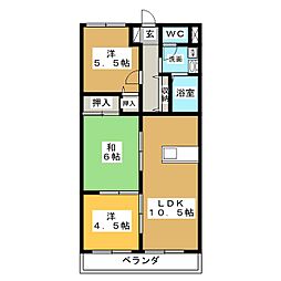 サニーコート 3LDKの間取図画像
