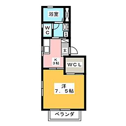 Flats 1Kの間取図画像