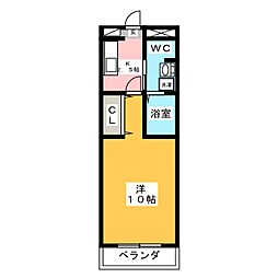 ルミエール青山11 1Kの間取図画像