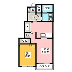 セイバリー 1LDKの間取図画像