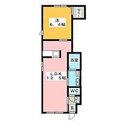 シャーメゾン翔 1LDKの間取図画像