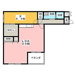 ベーシックマンション2 1LDKの間取図画像