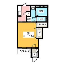 イルマーレ 1Kの間取図画像