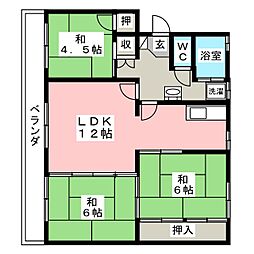 ジョイライフ後田 3LDKの間取図画像
