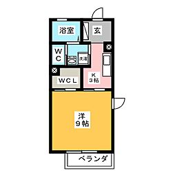 シャーメゾン宮前 1Kの間取図画像