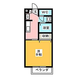 ホープ瑞浪2 1Kの間取図画像