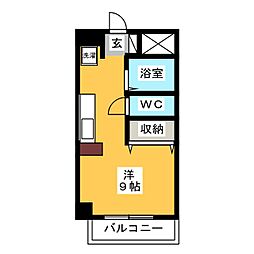 CASAROSA ワンルームの間取図画像