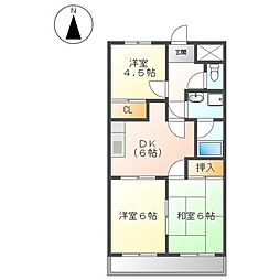 パークハイツ2 3DKの間取図画像