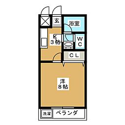 grace 1Kの間取図画像
