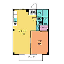 ファインシティA 1LDKの間取図画像