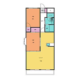 アーバンヒルズ長山 2LDKの間取図画像