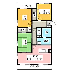 ＰＲＯＵＤ 2階3LDKの間取り