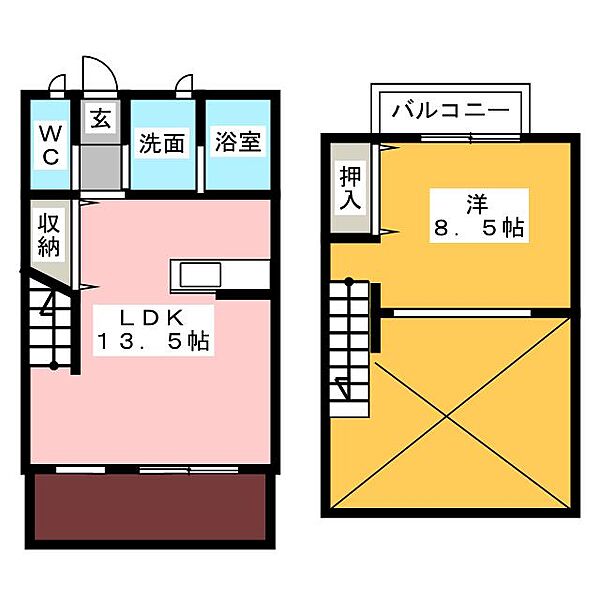 アネシス日永 ｜三重県四日市市日永西４丁目(賃貸テラスハウス1LDK・1階・55.47㎡)の写真 その2