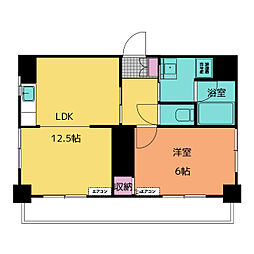 アイティーオー　レジデンス元町 7階1LDKの間取り