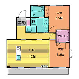 間取図画像 2LDK