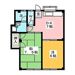 間取図画像 2DK