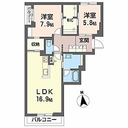間取図画像 2LDK