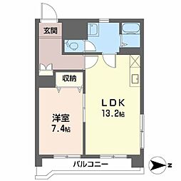 メゾン葛西 1階1LDKの間取り