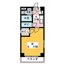 S-FORT四日市元町(エスフォート四日市元町) 9階1Kの間取り
