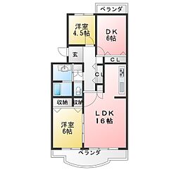 サニータウン堀木5棟 3LDKの間取図画像
