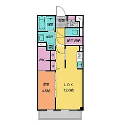 RAPPORT 1LDKの間取図画像