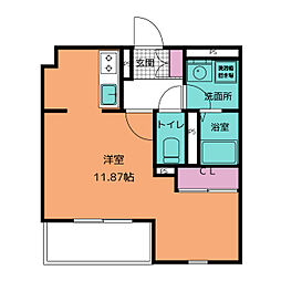 シュペール ワンルームの間取図画像
