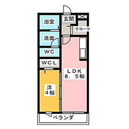タウンコート1 1LDKの間取図画像