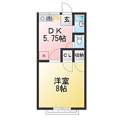 三菱ケミカルエンジニアリング(株)大里寮 1DKの間取図画像