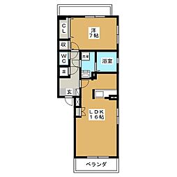 オリーブ5 1LDKの間取図画像