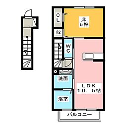 フェリチターレ 1LDKの間取図画像