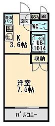 ユーミー日愛マンション 1Kの間取図画像