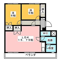 シャトルムツミ 2LDKの間取図画像