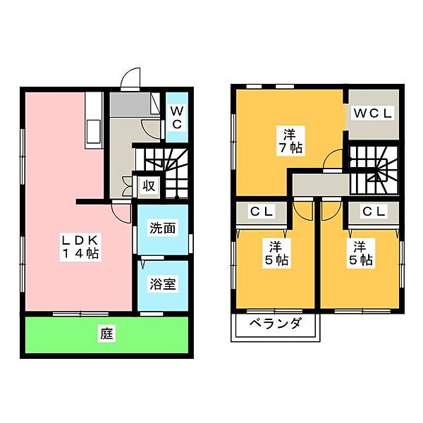 リースホーム北永台　Ｃ棟 ｜三重県四日市市広永町(賃貸一戸建3LDK・2階・84.50㎡)の写真 その2