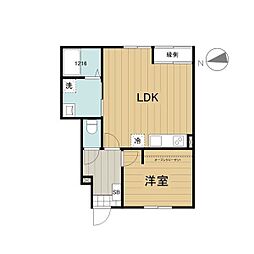 ベレッツァ四日市大矢知 1階1LDKの間取り