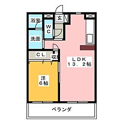 BOA　SORTE　KAZU 3階1LDKの間取り