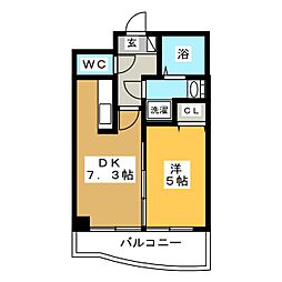 ELIS 1DKの間取図画像