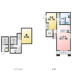 アマスカテラス蔵 1SLDKの間取図画像