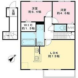 YOURMAISONBlanc 2LDKの間取図画像