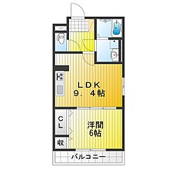 Amagasuka Terrace 1LDKの間取図画像