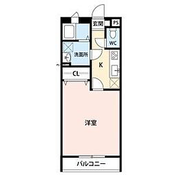 AmourGRACE 1Kの間取図画像