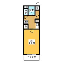 サウスプラザ 1Kの間取図画像