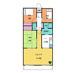 ピュアライフ丸之内 9階3LDKの間取り