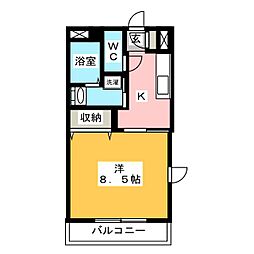 Ｈｉｇｈ　Ｊｕｍｐ 1階1Kの間取り