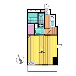 ＳＫＹ＆ＥＡＲＴＨ 1階1Kの間取り