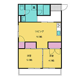 カーサ西丸ノ内 2LDKの間取図画像