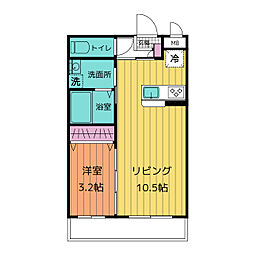 仮）津市久居野村町マンション 2階1LDKの間取り