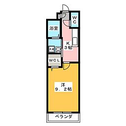 インフィニティ 1Kの間取図画像
