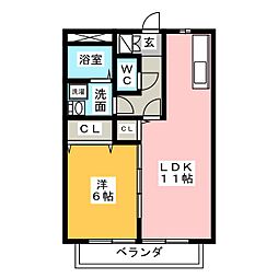 CALMfOREST 1LDKの間取図画像