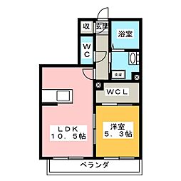 Friends,北丸之内 1LDKの間取図画像