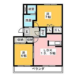 ポートサイドMA 2LDKの間取図画像